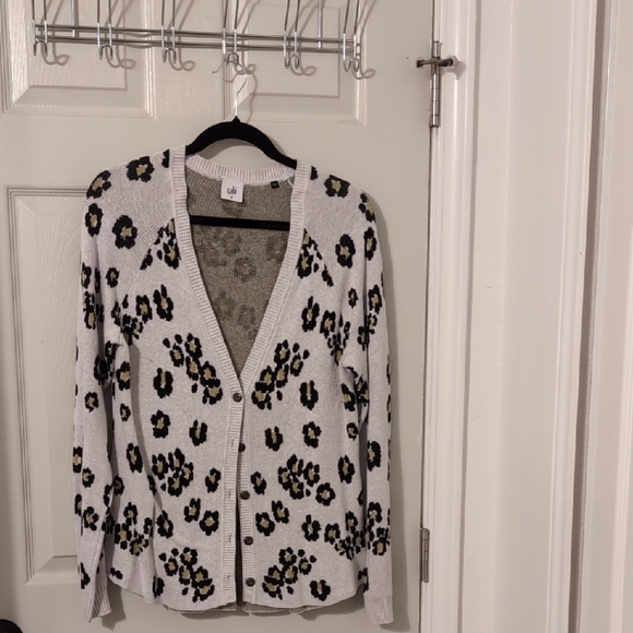 CAbi Sweaters - CAbi Women's Gray and Yellow Patterned Cardigan